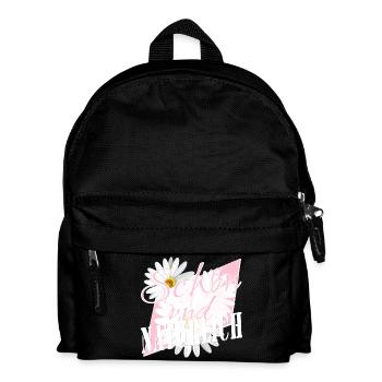 Schön und natürlich Margeriten Blumen rosa - Kinder Rucksack - Schwarz - Vorne
