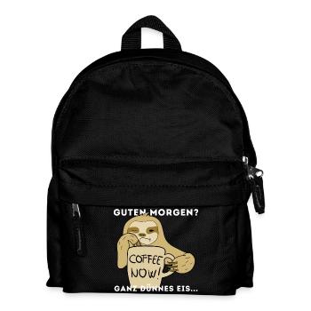 Langschläfer Kaffee Morgen Sloth - Kinder Rucksack - Schwarz - Vorne