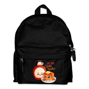pancake, maple syrup, breakfast - Kids' Backpack - black - Front