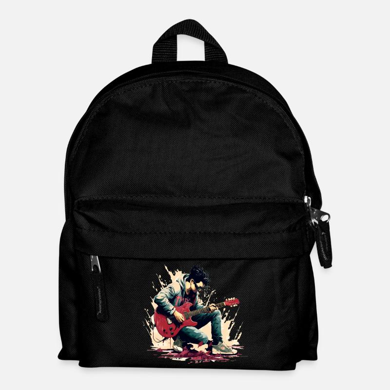 Gitarrist - Kinder Rucksack - Schwarz
