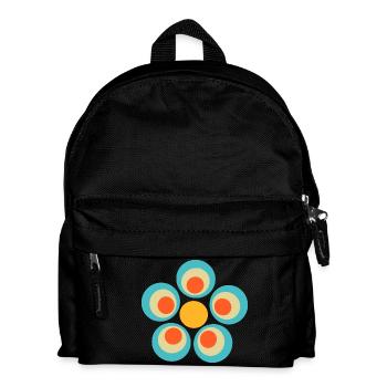 des années 70 motif de fleur - Sac à dos Enfant - noir - Devant