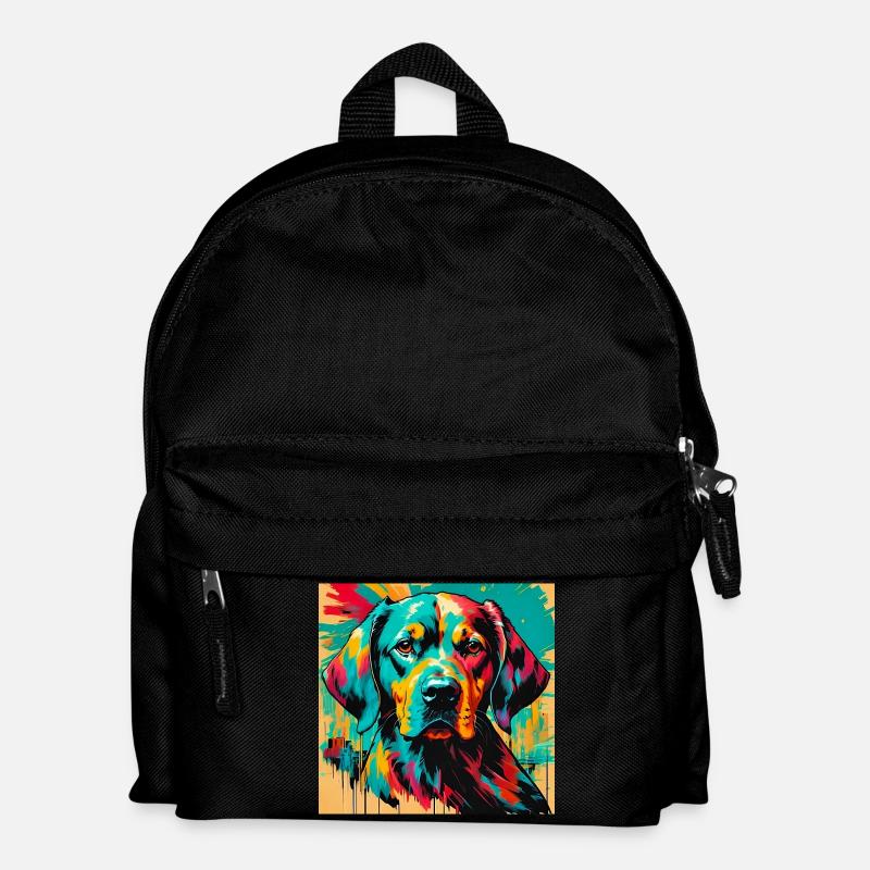 Hund - Kinder Rucksack - Schwarz