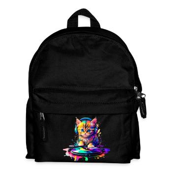 DJ Kitty – Rainbow 2 - Kids' Backpack - black - Front
