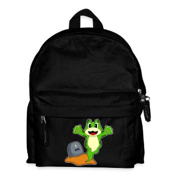 Pierre tombale d’Halloween de grenouilles - Sac à dos Enfant - noir - Devant