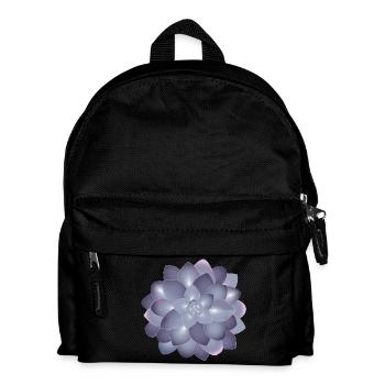 beautiful succulents blossom in delicate colors - Kids' Backpack - black - Front