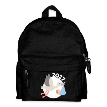 Storch mit Baby 2027 - Kinder Rucksack - Schwarz - Vorne