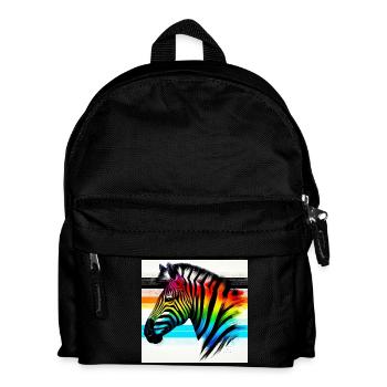 Zebra - Kinder Rucksack - Schwarz - Vorne