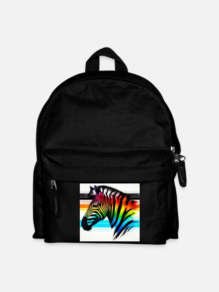 Zebra - Kinder Rucksack - Schwarz