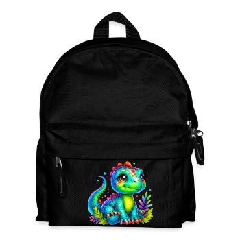 Dinosaurier - Kinder Rucksack - Schwarz - Vorne