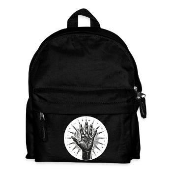 Star Hand with Flashes - Kids' Backpack - black - Front