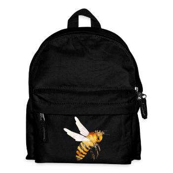 fliegende Bienenkönigin von Hand gezeichnet - Kinder Rucksack - Schwarz - Vorne