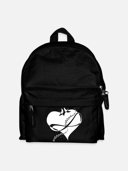 unendliche Liebe Herz Schwalben Unendlichkeit - Kinder Rucksack - Schwarz