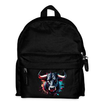 Stier - Kinder Rucksack - Schwarz - Vorne