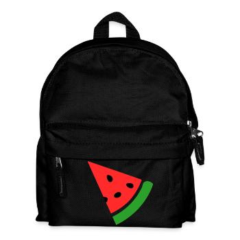 Wassermelone Melone - Kinder Rucksack - Schwarz - Vorne