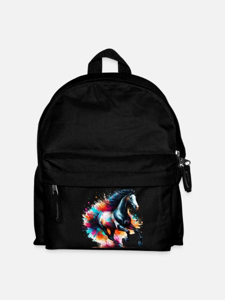 Pferd - Kinder Rucksack - Schwarz