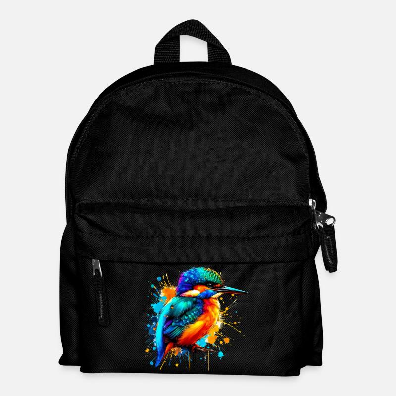 Eisvogel - Kinder Rucksack - Schwarz