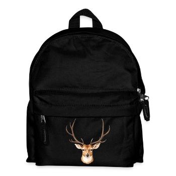 Tête de cerf mignonne - Sac à dos Enfant - noir - Devant