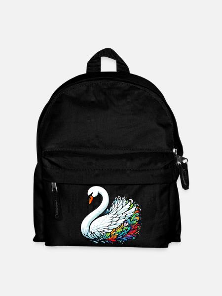 Schwan - Kinder Rucksack - Schwarz