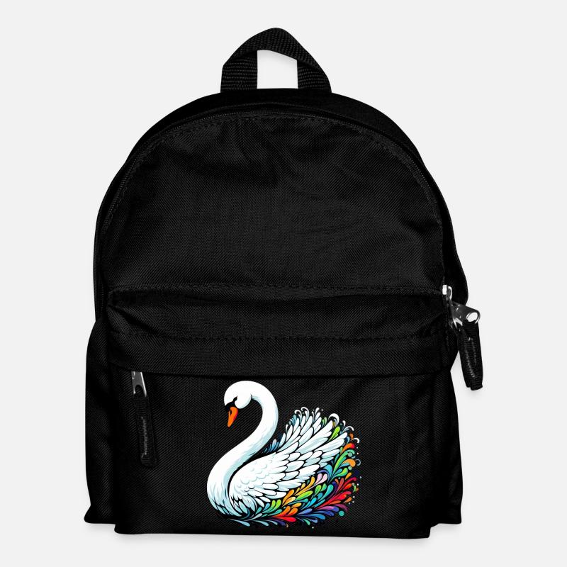 Schwan - Kinder Rucksack - Schwarz
