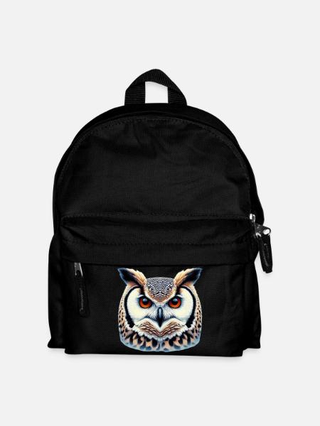 Eule - Kinder Rucksack - Schwarz
