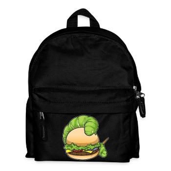 Caterpillar Cheeseburger - Kids' Backpack - black - Front