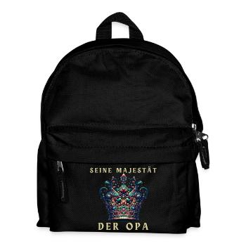 Seine Majestät der Opa Krone - Kinder Rucksack - Schwarz - Vorne