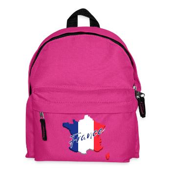 Flag of France, French pride - Kids' Backpack - fuchsia - Front
