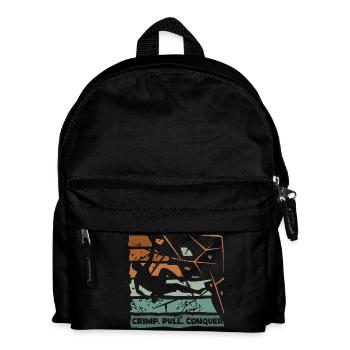 Bouldering – Crimping. Pull. Conquer. - Kids' Backpack - black - Front