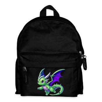 Drache - Kinder Rucksack - Schwarz - Vorne