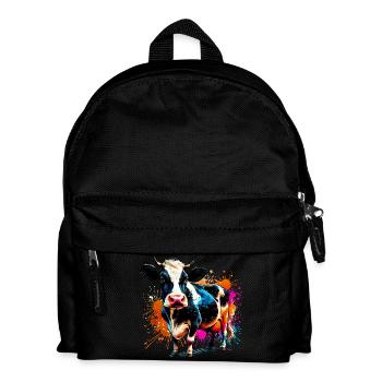 Kuh - Kinder Rucksack - Schwarz - Vorne