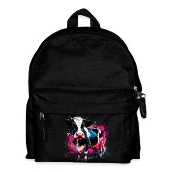 Kuh - Kinder Rucksack - Schwarz - Vorne