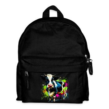 Kuh - Kinder Rucksack - Schwarz - Vorne