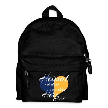 Heimat ist dort wo dein Herz ist - Oberlausitz - Kinder Rucksack - Schwarz - Vorne