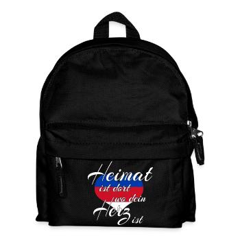 La maison est là où se trouve votre cœur - bleu, rouge, blanc - Sac à dos Enfant - noir - Devant