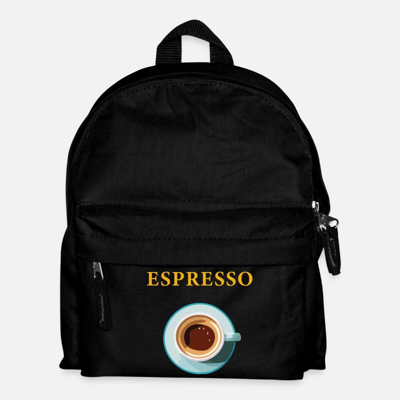 Espresso Kaffee Muster für Kaffeeliebhaber - Kinder Rucksack - Schwarz