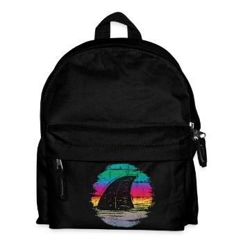 Sonnenuntergang Surfer Welle Illustration - Kinder Rucksack - Schwarz - Vorne