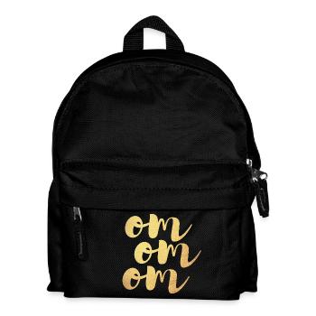 Yoga Gold om Meditation deluxe Luxus Handschrift - Kinder Rucksack - Schwarz - Vorne