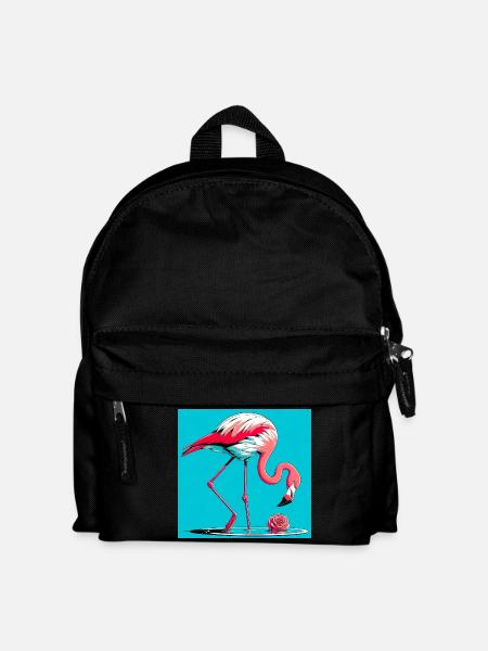 Flamingo - Kinder Rucksack - Schwarz