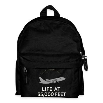 Flugbegleiter Kabinencrew Leben Luftfahrt - Kinder Rucksack - Schwarz - Vorne