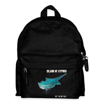 Conception de boussole de contour de Chypre - Sac à dos Enfant - noir - Devant