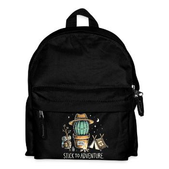 Stick to Adventure - Kinder Rucksack - Schwarz - Vorne
