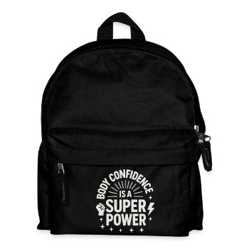 Body Confidence Superpower, Fitness Motivation  - Kids' Backpack - black - Front