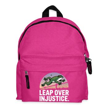 Leap over Justice - T-Shirt Grenouille USA - Sac à dos Enfant - fuchsia - Devant