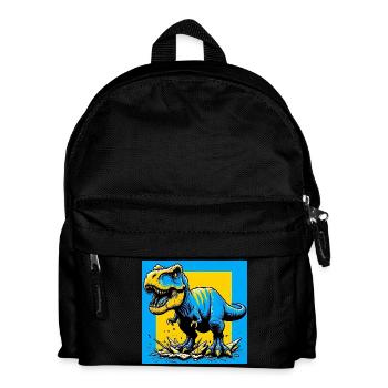 Dinosaurier - Kinder Rucksack - Schwarz - Vorne