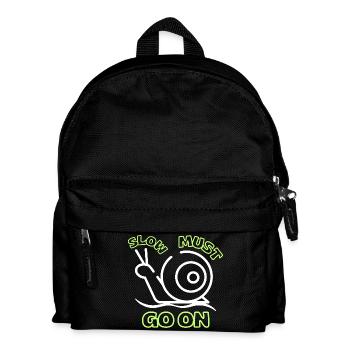 Langsam muss weitergehen - Kinder Rucksack - Schwarz - Vorne