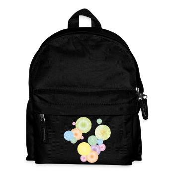 Rosettes pastel – structure en éventail décoratif - Sac à dos Enfant - noir - Devant