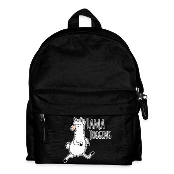 Llama jogging - funny llama goes jogging, join in - Kids' Backpack - black - Front