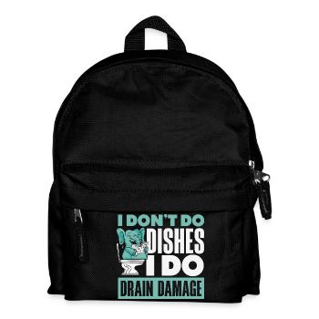 Maître du bouchon des toilettes Drôle - Sac à dos Enfant - noir - Devant