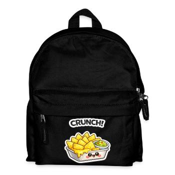 Käse-Nachos Kawaii Cartoon - Kinder Rucksack - Schwarz - Vorne