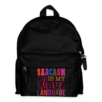 Le sarcasme est mon langage de l’amour - Sac à dos Enfant - noir - Devant
